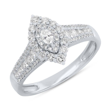 0.63ct 14k White Gold Diamond Engagement Ring