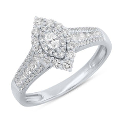 0.63ct 14k White Gold Diamond Engagement Ring