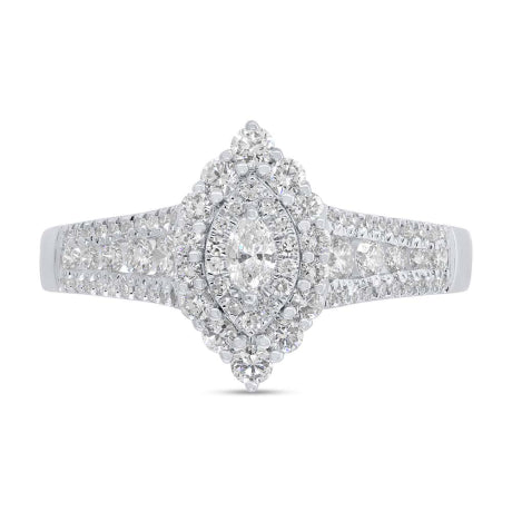0.63ct 14k White Gold Diamond Engagement Ring