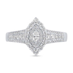 0.63ct 14k White Gold Diamond Engagement Ring