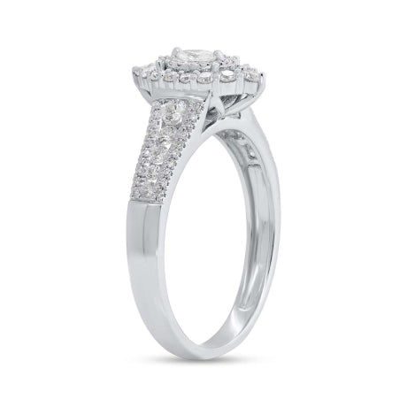0.63ct 14k White Gold Diamond Engagement Ring