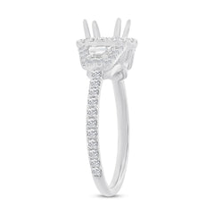 1.00ct 18k White Gold Diamond Semi-mount Ring for 1.00ct Center Size 6