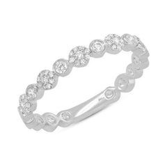 0.22ct 14k White Gold Diamond Lady's Band