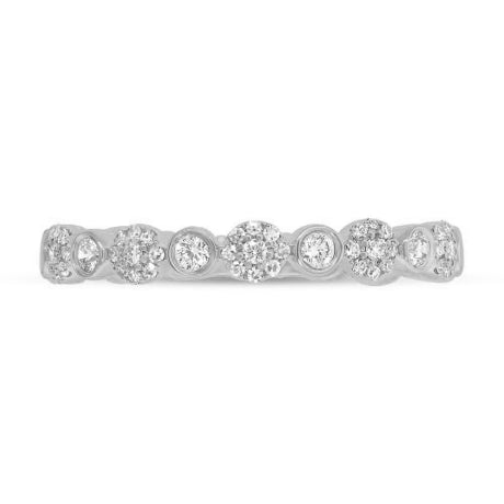 0.22ct 14k White Gold Diamond Lady's Band