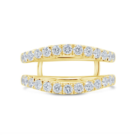 1.21ct 14k Yellow Gold Diamond Lady's Ring Guard