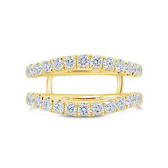 1.21ct 14k Yellow Gold Diamond Lady's Ring Guard