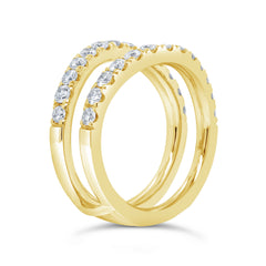 1.21ct 14k Yellow Gold Diamond Lady's Ring Guard