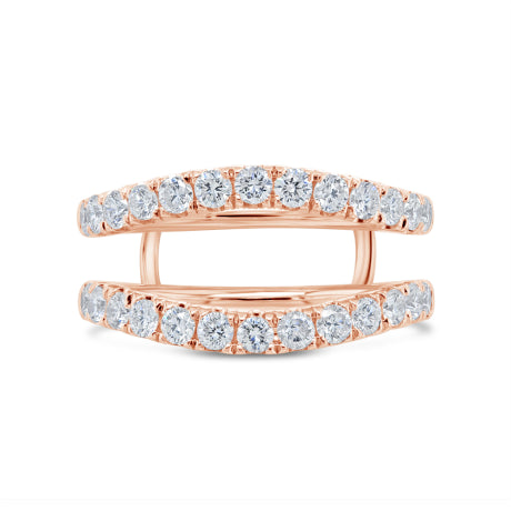 1.21ct 14k Rose Gold Diamond Lady's Ring Guard