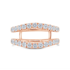 1.21ct 14k Rose Gold Diamond Lady's Ring Guard