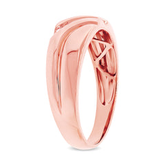 0.06ct 14k Rose Gold Diamond Men's Band