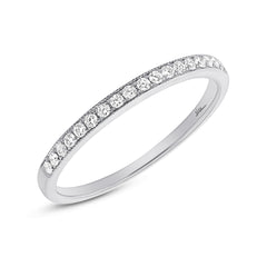 0.18ct 14k White Gold Diamond Lady's Band