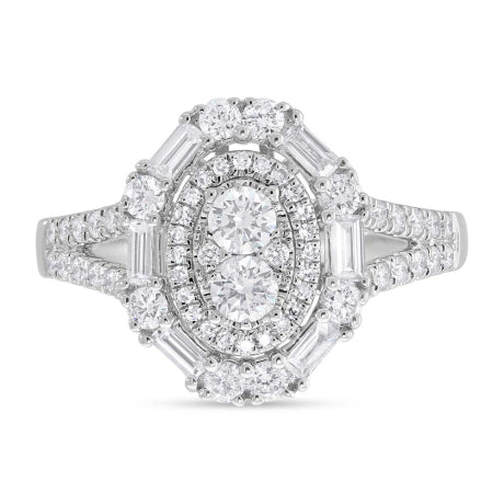 0.92ct 14k White Gold Diamond Lady's Ring