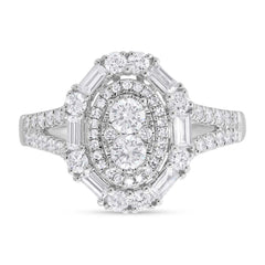 0.92ct 14k White Gold Diamond Lady's Ring