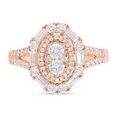 0.92ct 14k Rose Gold Diamond Lady's Ring