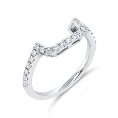 0.21ct 14k White Gold Diamond Lady's Band Size 5.5