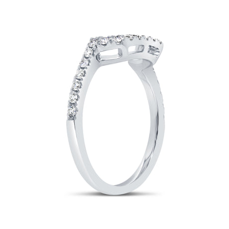 0.21ct 14k White Gold Diamond Lady's Band Size 5.5