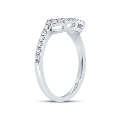 0.21ct 14k White Gold Diamond Lady's Band Size 5.5