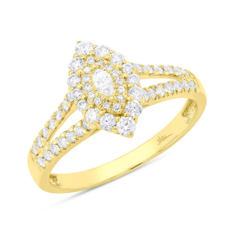 0.53ct 14k Yellow Gold Diamond Engagement Ring