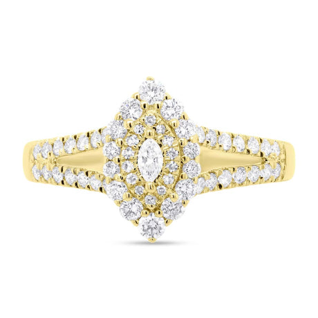0.53ct 14k Yellow Gold Diamond Engagement Ring
