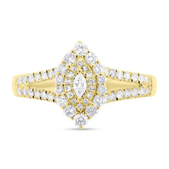 0.53ct 14k Yellow Gold Diamond Engagement Ring