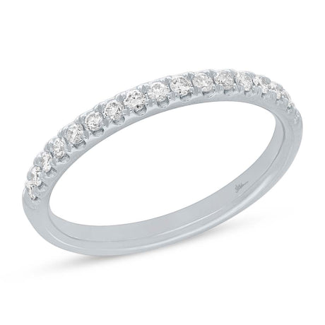 0.25ct 14k White Gold Diamond Lady's Band Size 6