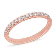 0.25ct 14k Rose Gold Diamond Lady's Band Size 5