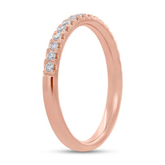0.25ct 14k Rose Gold Diamond Lady's Band Size 5