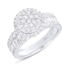 2.48ct 18k White Gold Diamond Lady's Ring Size 6.5