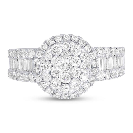 2.48ct 18k White Gold Diamond Lady's Ring Size 6.5