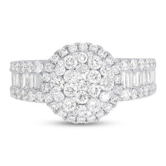 2.48ct 18k White Gold Diamond Lady's Ring Size 6.5