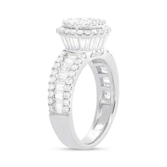 2.48ct 18k White Gold Diamond Lady's Ring Size 6.5