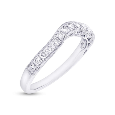 0.47ct 14k White Gold Gold Diamond Shadow Band Size 5