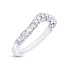 0.47ct 14k White Gold Gold Diamond Shadow Band Size 5