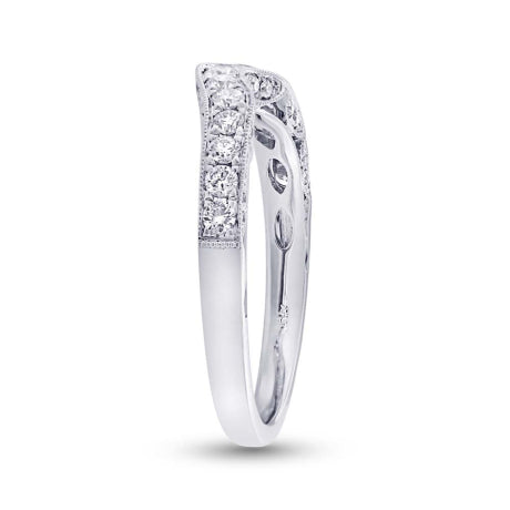 0.47ct 14k White Gold Gold Diamond Shadow Band Size 5