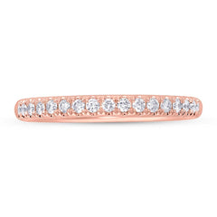 0.25ct 14k Rose Gold Diamond Lady's Band Size 6