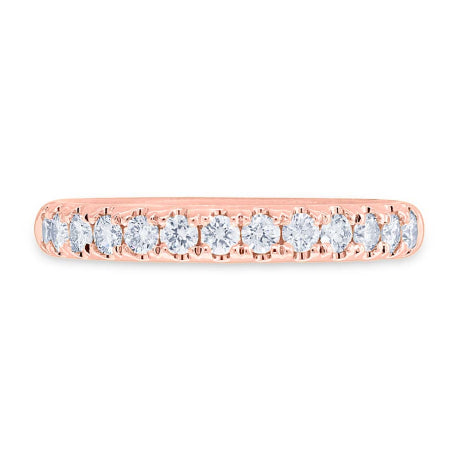 0.55ct 14k Rose Gold Diamond Lady's Band Size 5