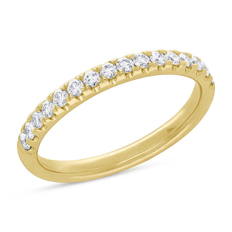 0.55ct 14k Yellow Gold Diamond Lady's Band Size 6