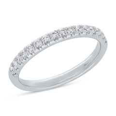 0.40ct 14k White Gold Diamond Lady's Band Size 6