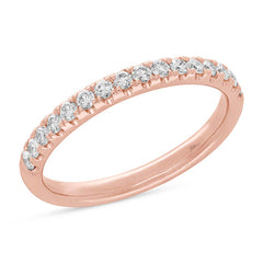 0.40ct 14k Rose Gold Diamond Lady's Band Size 6