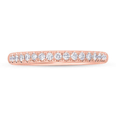 0.40ct 14k Rose Gold Diamond Lady's Band Size 6