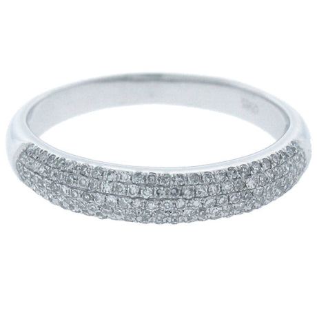 0.35ct 14k White Gold Diamond Lady's Pave Band Size 5.5