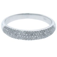 0.35ct 14k White Gold Diamond Lady's Pave Band Size 5.5