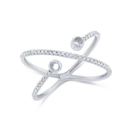 0.12ct 14k White Gold Diamond Semi Mount Lady's Ring