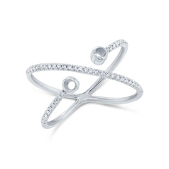 0.12ct 14k White Gold Diamond Semi Mount Lady's Ring