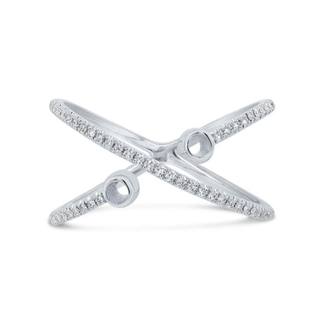 0.12ct 14k White Gold Diamond Semi Mount Lady's Ring