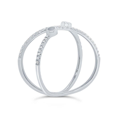 0.12ct 14k White Gold Diamond Semi Mount Lady's Ring