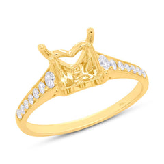 0.27ct 14k Yellow Gold Diamond Semi-mount Ring