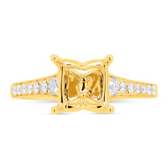 0.27ct 14k Yellow Gold Diamond Semi-mount Ring