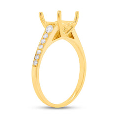 0.27ct 14k Yellow Gold Diamond Semi-mount Ring