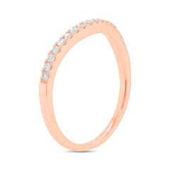 0.19ct 14k Rose Gold Diamond Lady's Curved Band